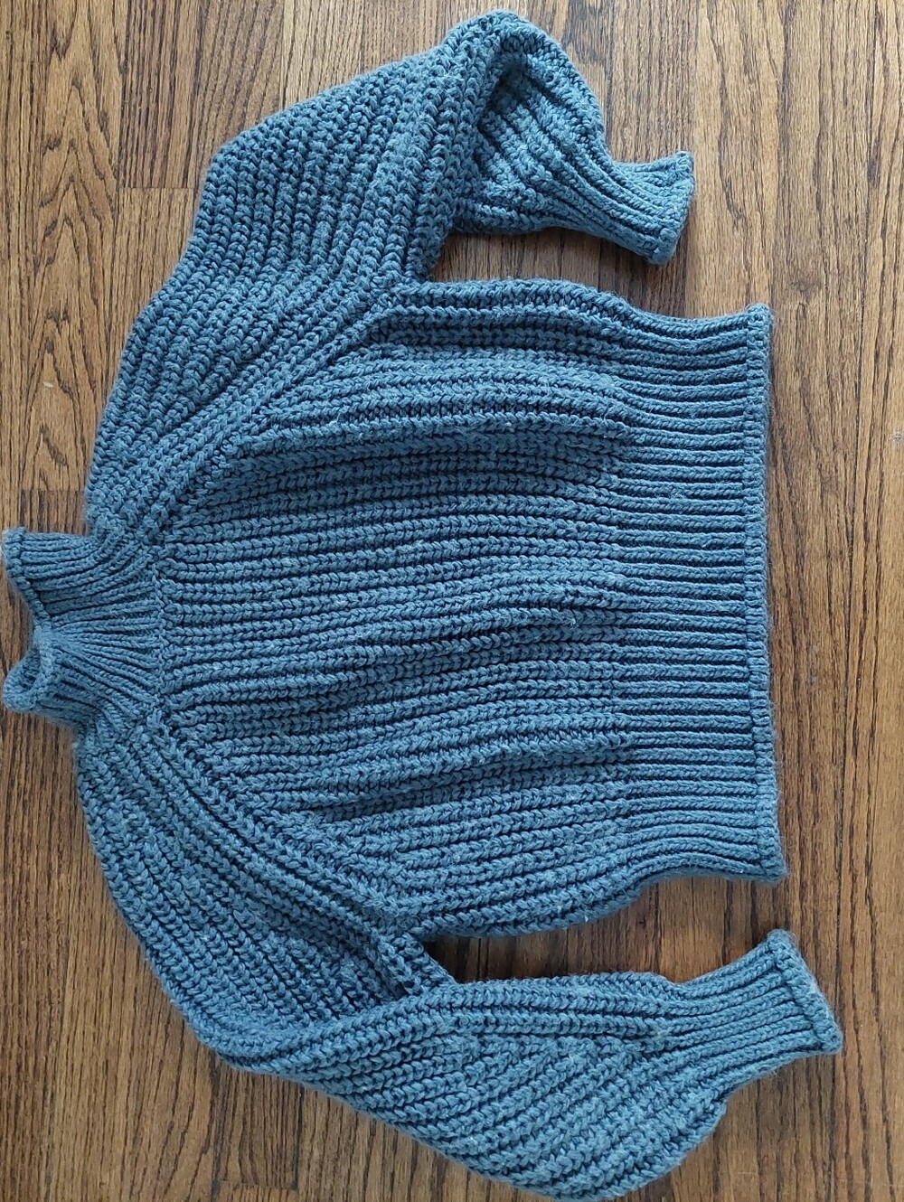H&M Small Bluish Grey Heavy Knit Turtleneck Sweater